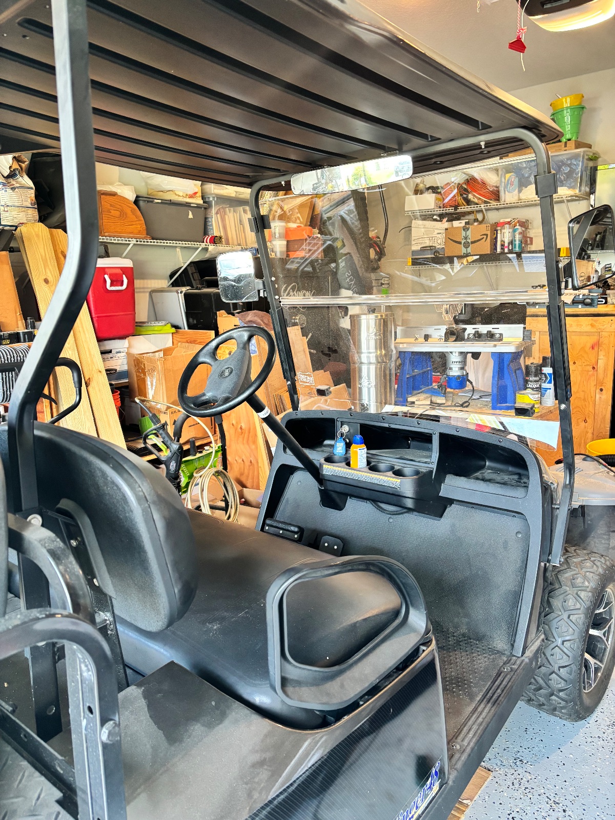 2016 EZ-GO 4-Seater Golf Cart - Like New Black with Canopy – Pensacola, FL, photo 3 of 6