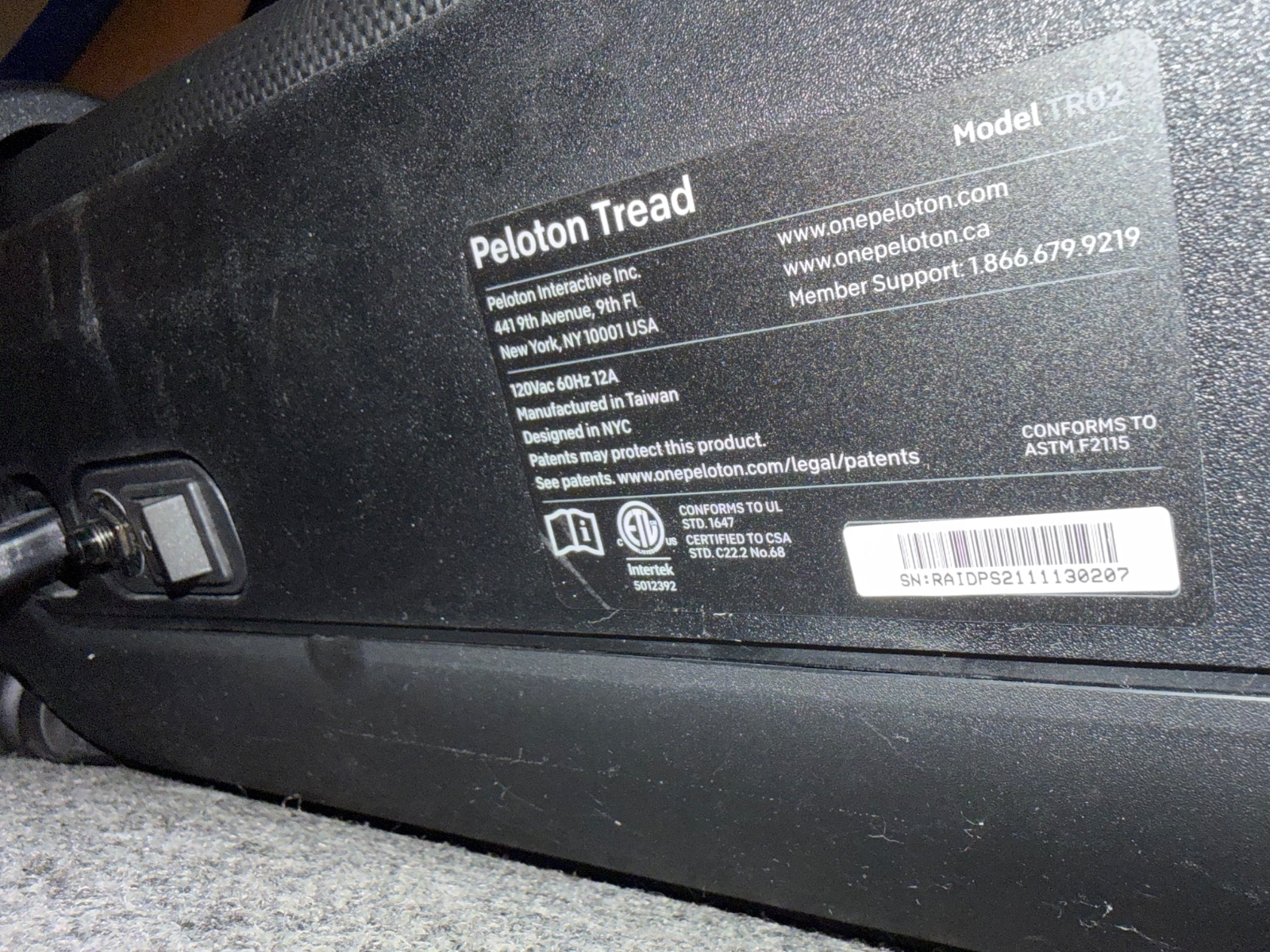 Peloton Tread Includes Mat - Excellent - 2022 - Philadelphia, PA, photo 5 of 7