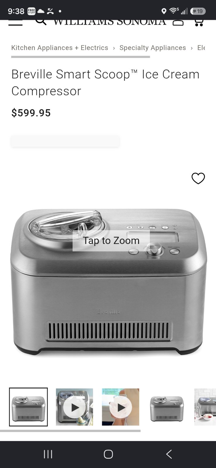 Breville Smart Ice Cream Maker - Excellent - Los Angeles, CA, photo 8 of 8