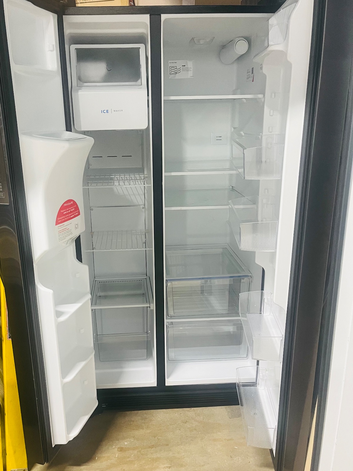 Frigidaire Side-by-Side Refrigerator with Ice Maker - Like New - Charlotte, NC, photo 2 of 2