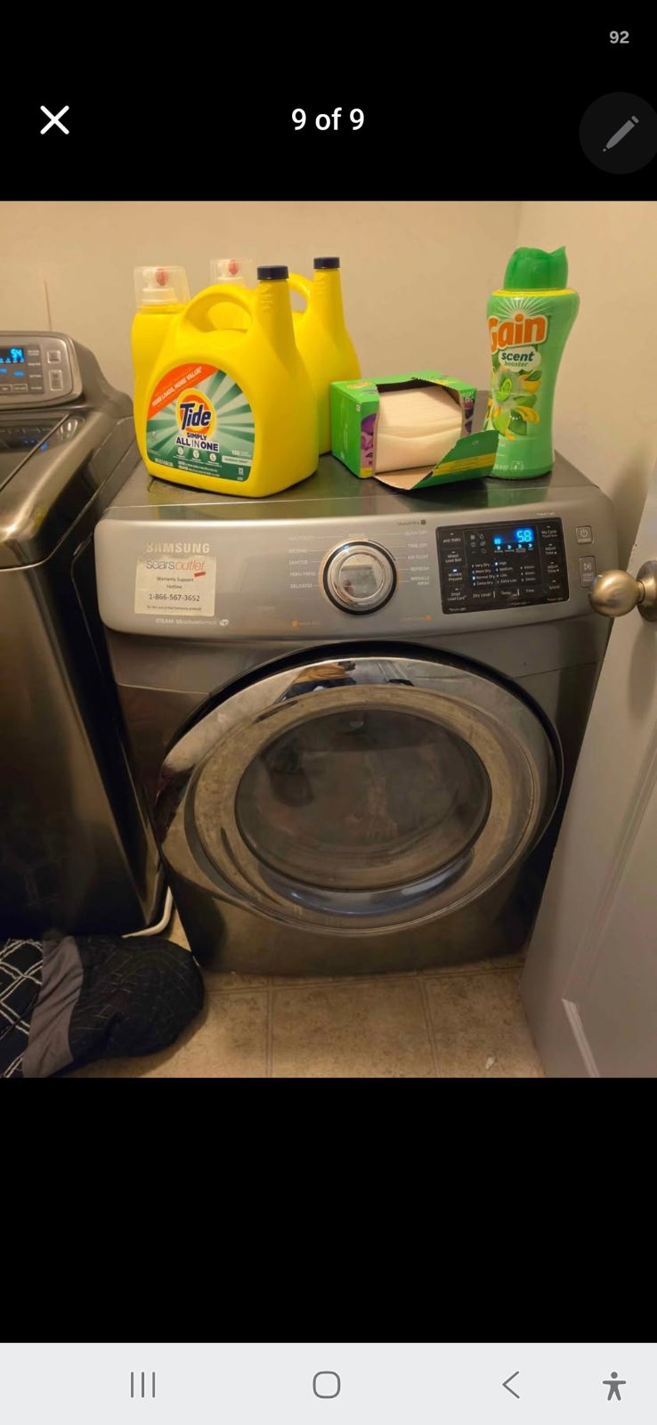Samsung Washer Dryer Set Top Load Washer Electric Dryer - Like New - 2024 - Stockbridge, GA, photo 4 of 4