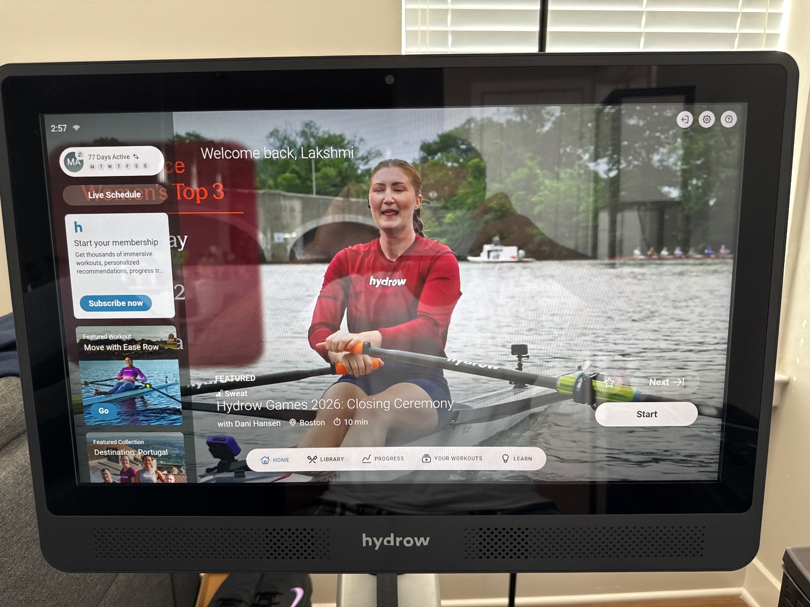 Hydrow Rower Large Screen - Like New - 2023 - Baltimore, MD, photo 7 of 7