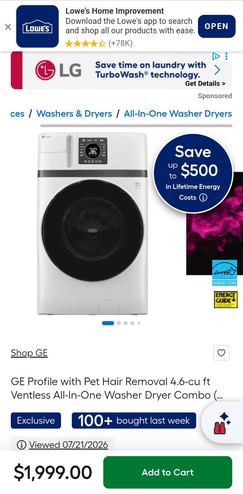 Washer and Dryer Combo - Like New - Albuquerque, NM, photo 2 of 3
