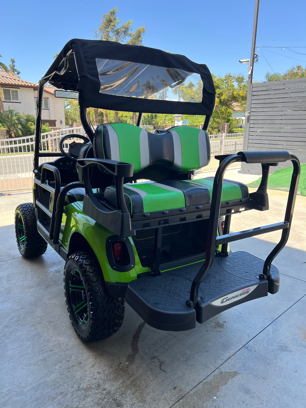 EZ-GO Green Off-Road Golf Cart Roll Cage Knobby Tires - Like New - Norco, CA, photo 3 of 11
