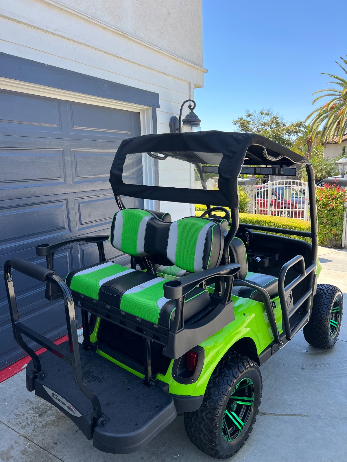 EZ-GO Green Off-Road Golf Cart Roll Cage Knobby Tires - Like New - Norco, CA, photo 4 of 11