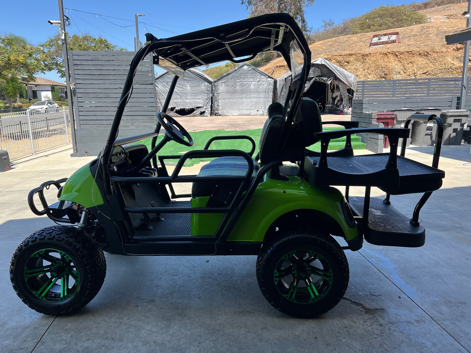 EZ-GO Green Off-Road Golf Cart Roll Cage Knobby Tires - Like New - Norco, CA, photo 5 of 11