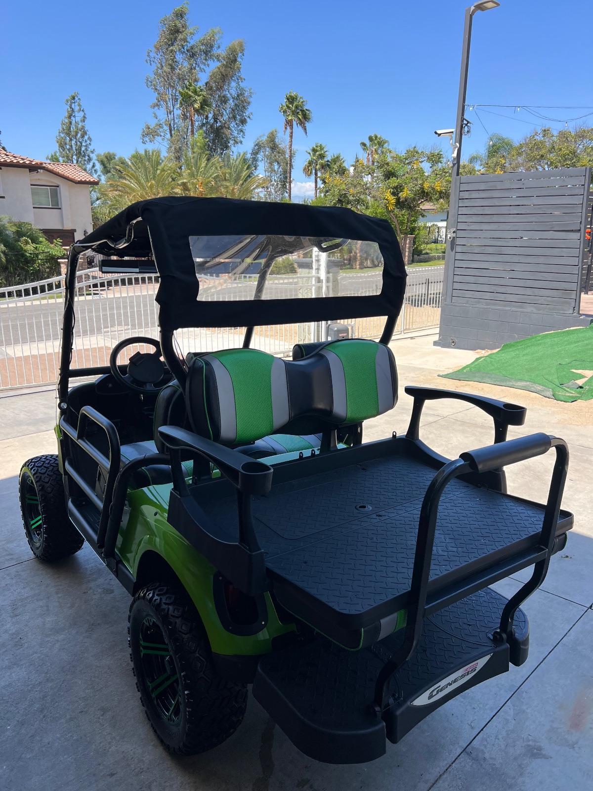 EZ-GO Green Off-Road Golf Cart Roll Cage Knobby Tires - Like New - Norco, CA, photo 6 of 11