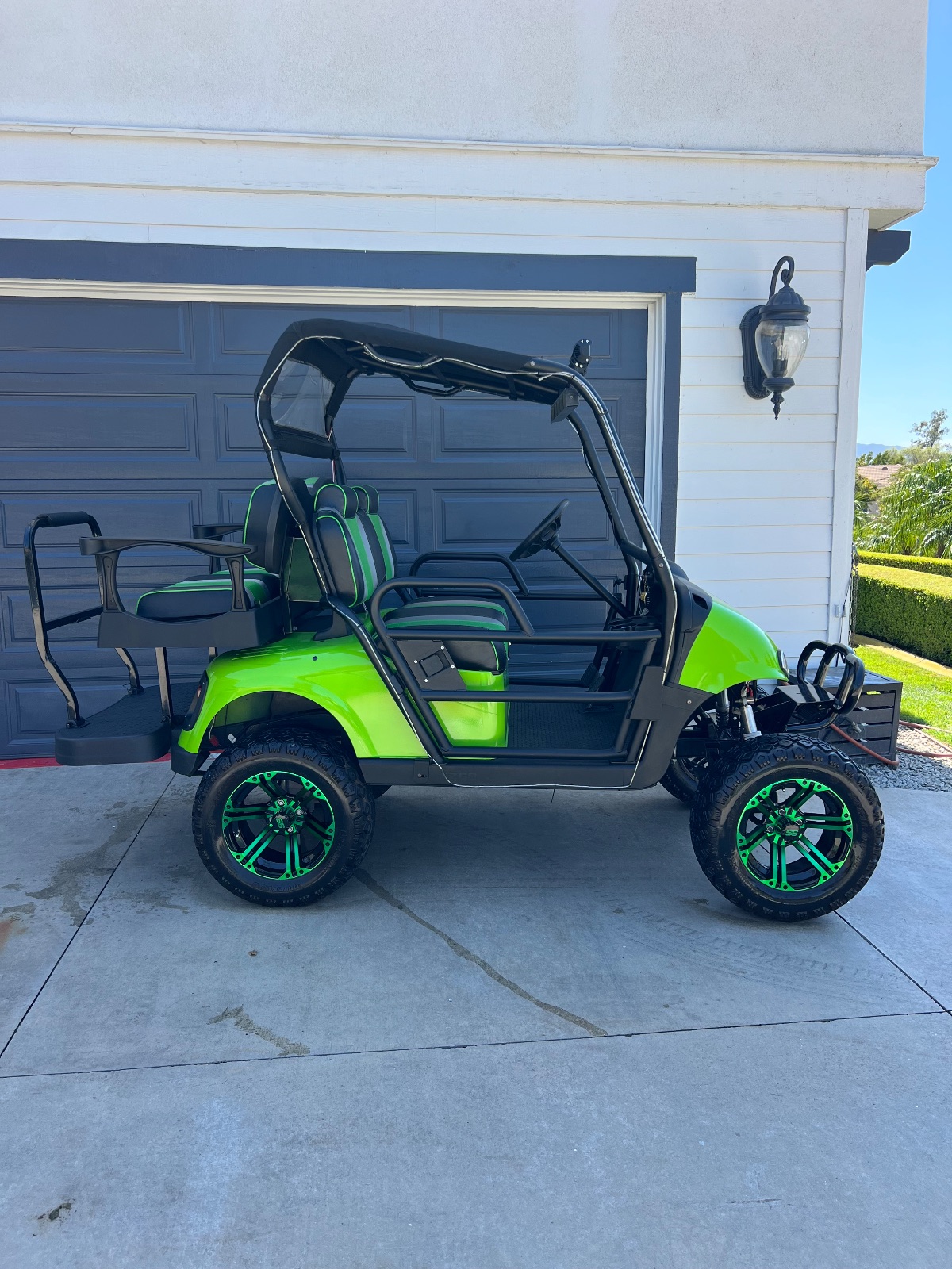 EZ-GO Green Off-Road Golf Cart Roll Cage Knobby Tires - Like New - Norco, CA, photo 7 of 11