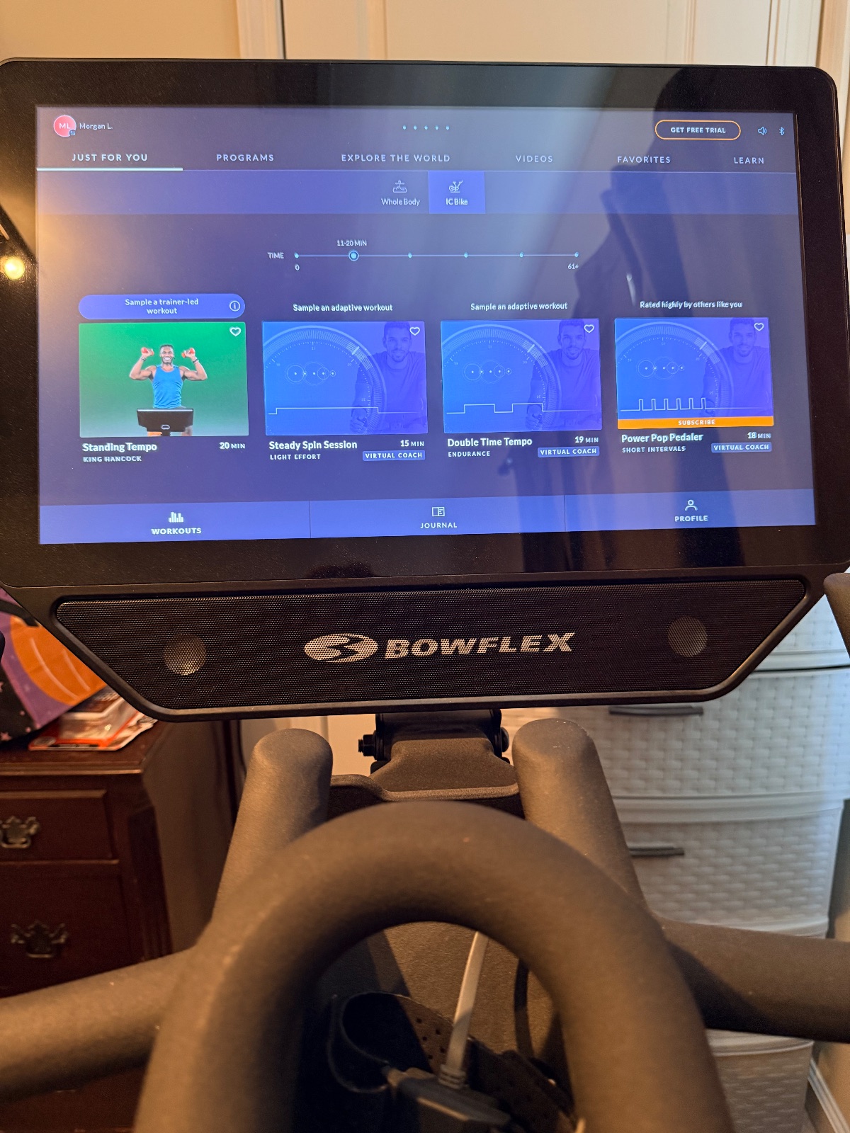 Bowflex Velocore Bike 22” Screen - Good - 2022 - Tega Cay, SC, photo 4 of 9