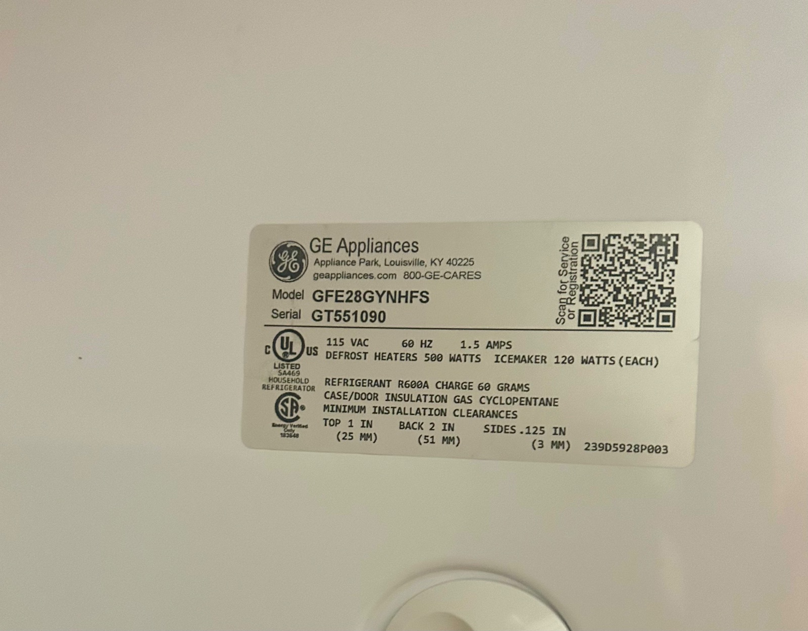 GE French Door Refrigerator with Bottom Freezer - Like New - Lake Forest, CA, photo 3 of 8