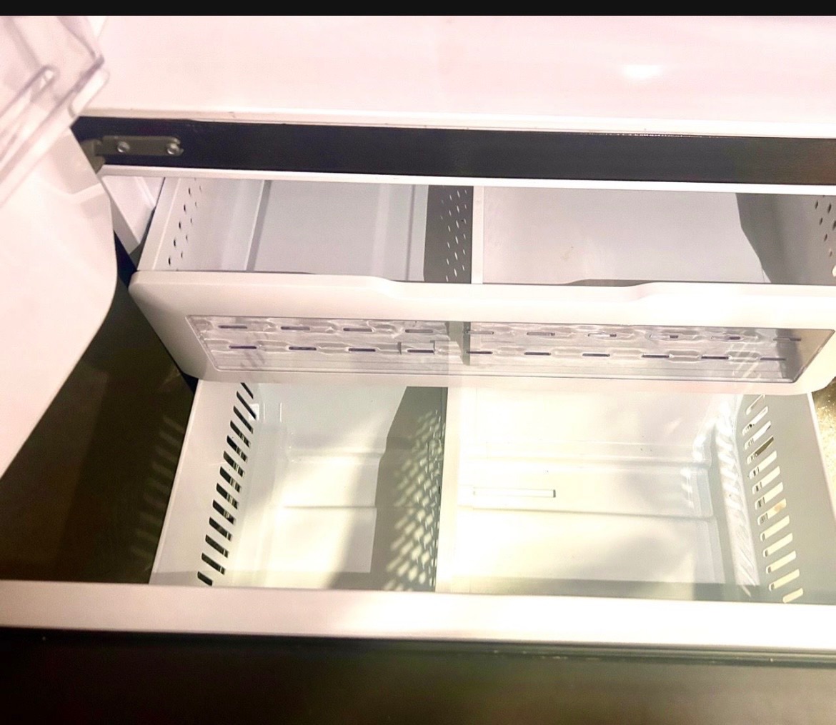 GE French Door Refrigerator with Bottom Freezer - Like New - Lake Forest, CA, photo 7 of 8