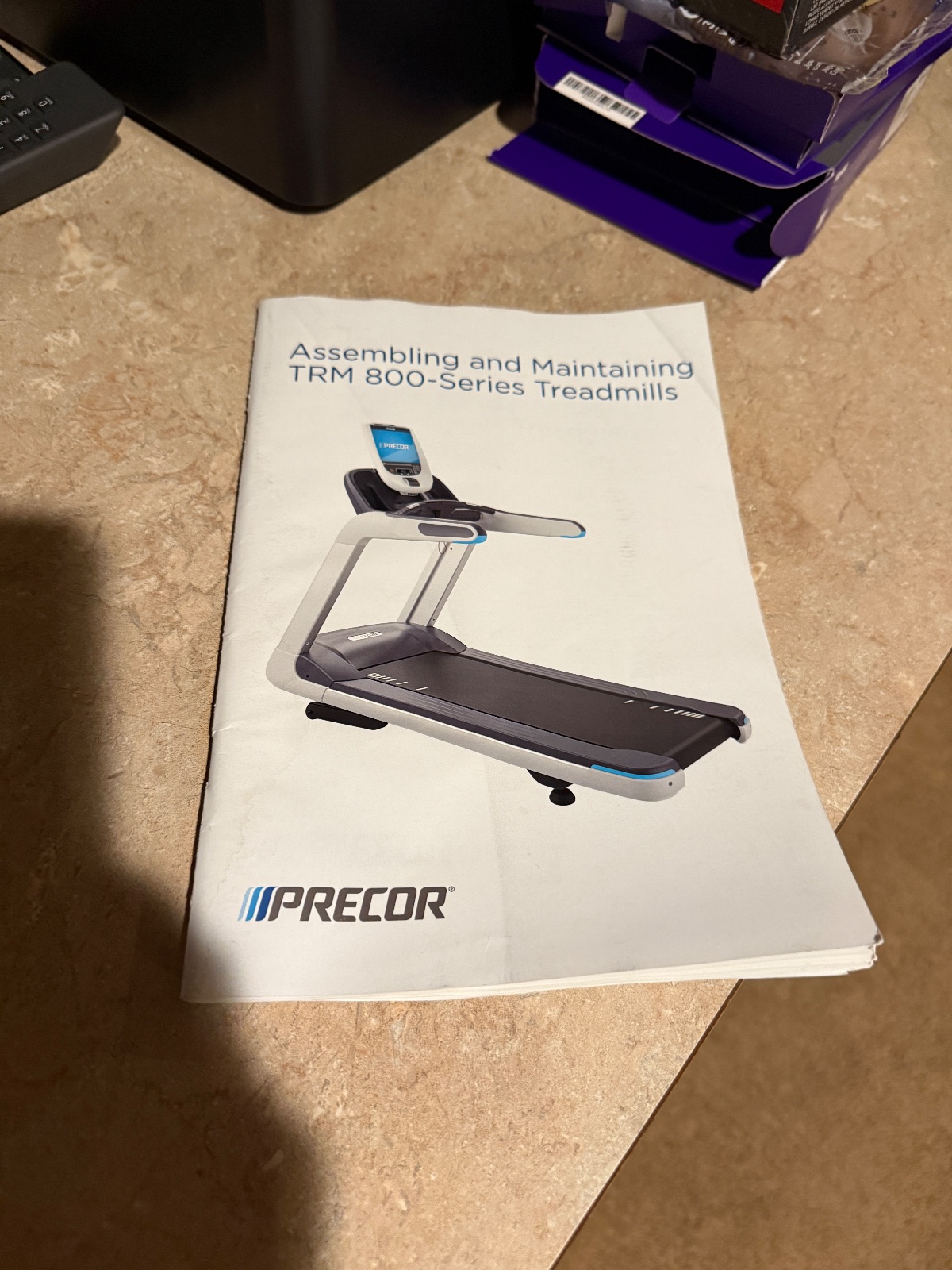 Precor TRM 800-Series Treadmill, Includes Mat - Good - 2021 - Bonney Lake, WA, photo 3 of 4