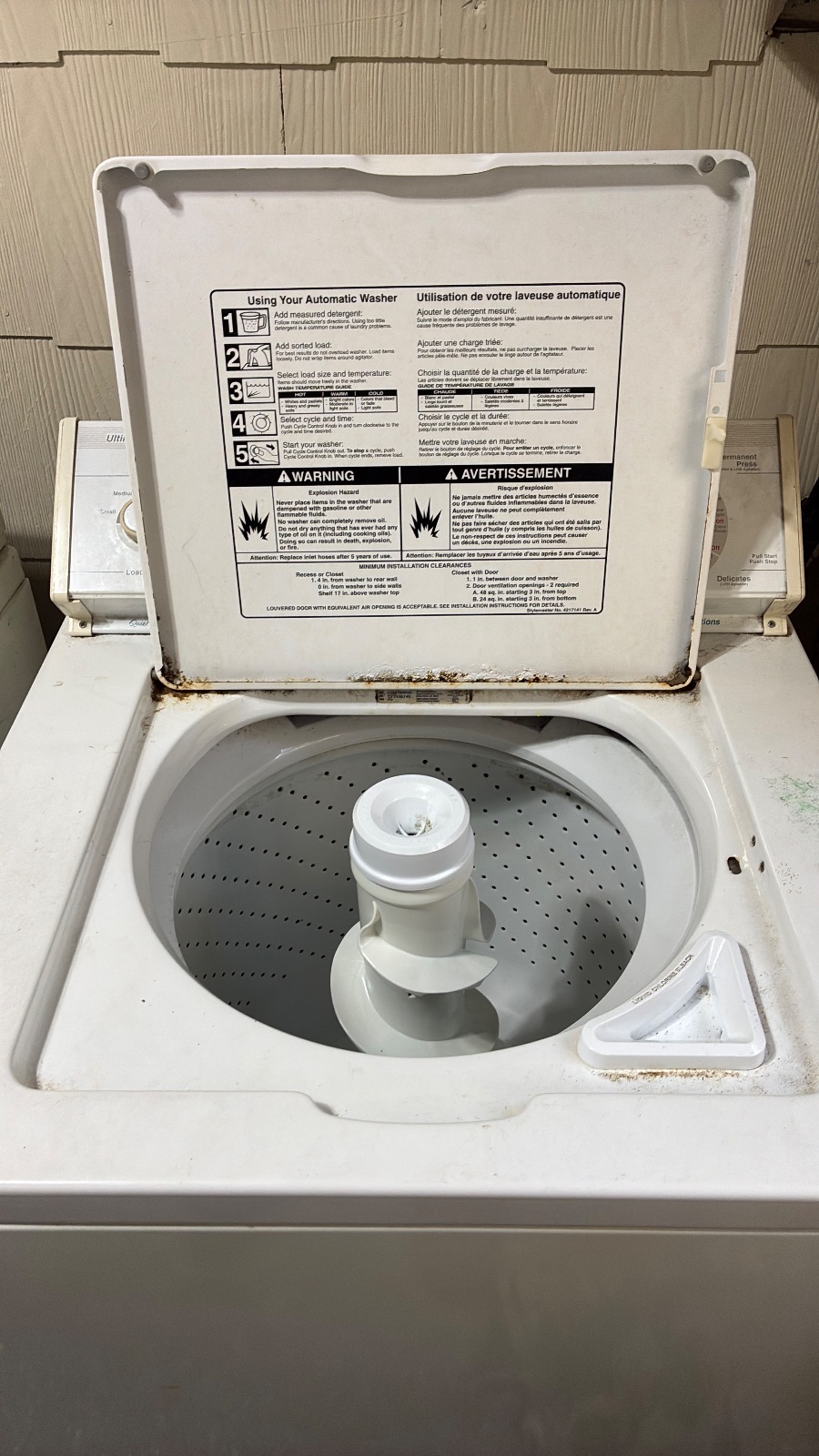 Whirlpool Top Load Washer Dryer Set Heavy Duty - Fair - Umatilla, FL, photo 4 of 6