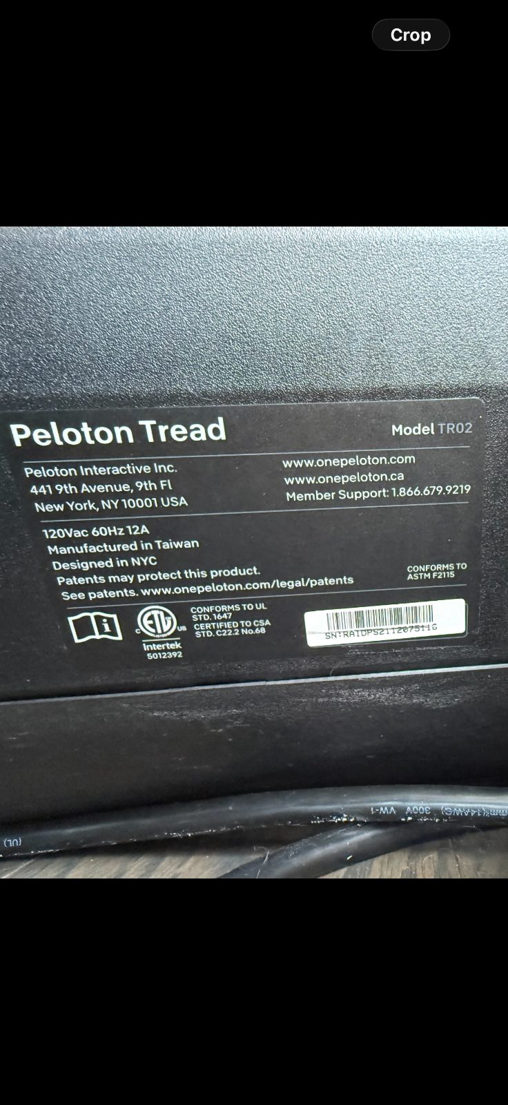 Peloton Tread TR02, Motorized - Excellent - 2022 - New York, NY, photo 2 of 5