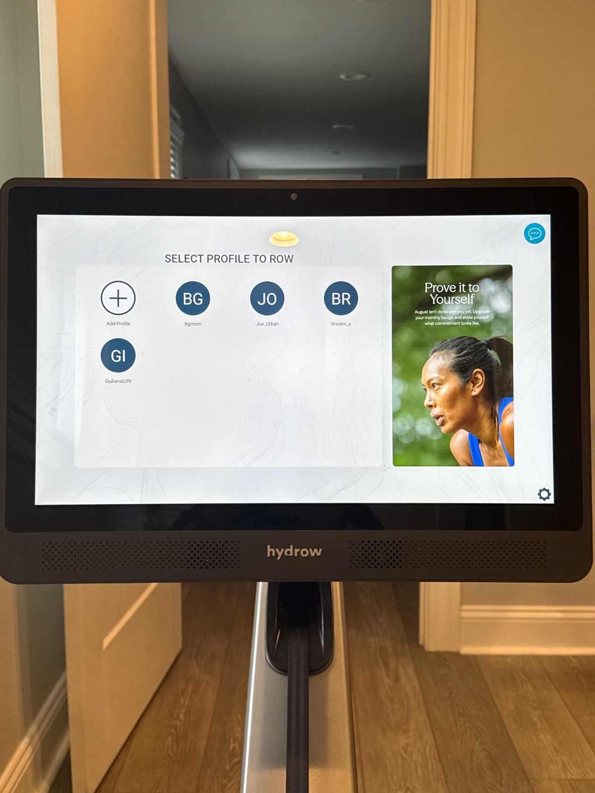 Hydrow Rower, Large Touchscreen Display - Like New - 2021 - River Vale, NJ, photo 2 of 3