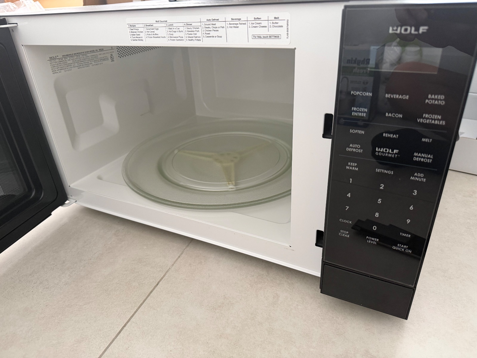 Wolf 24" Black Countertop Microwave - Good - Sunrise, FL, photo 4 of 7
