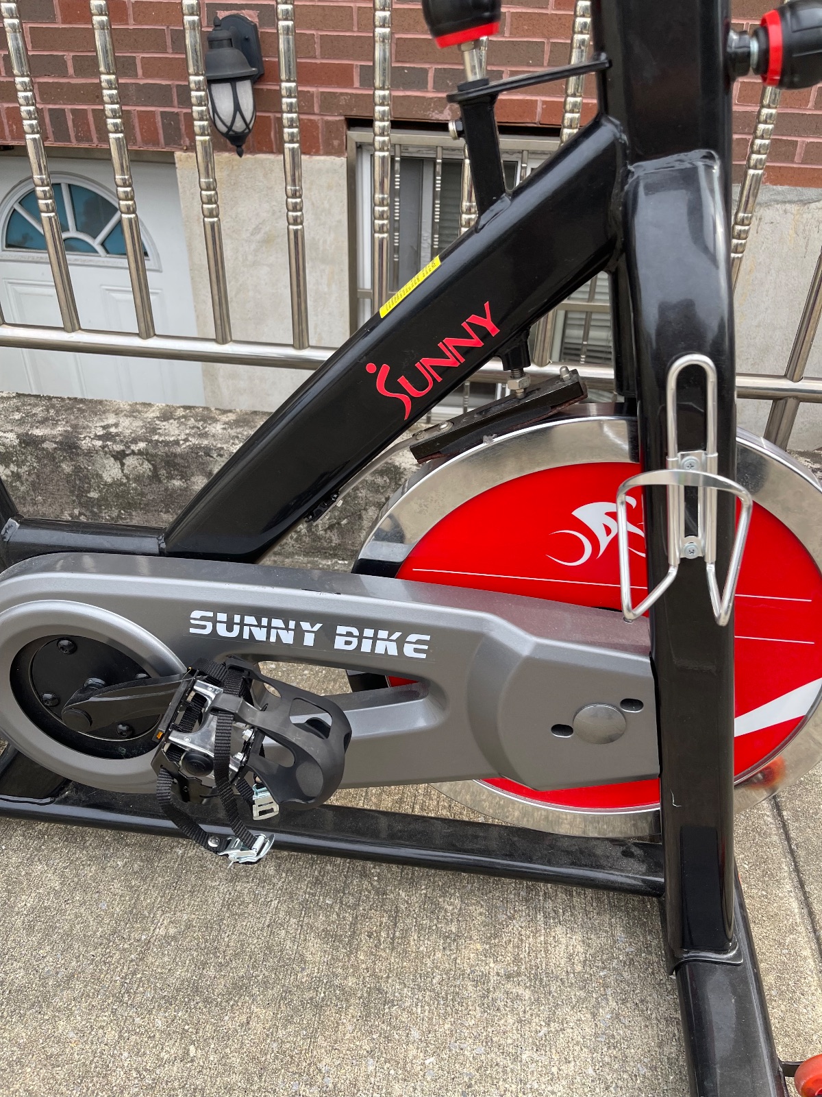 Sunny Spin Bike, Red Flywheel - Like New - Queens, NY, photo 3 of 6