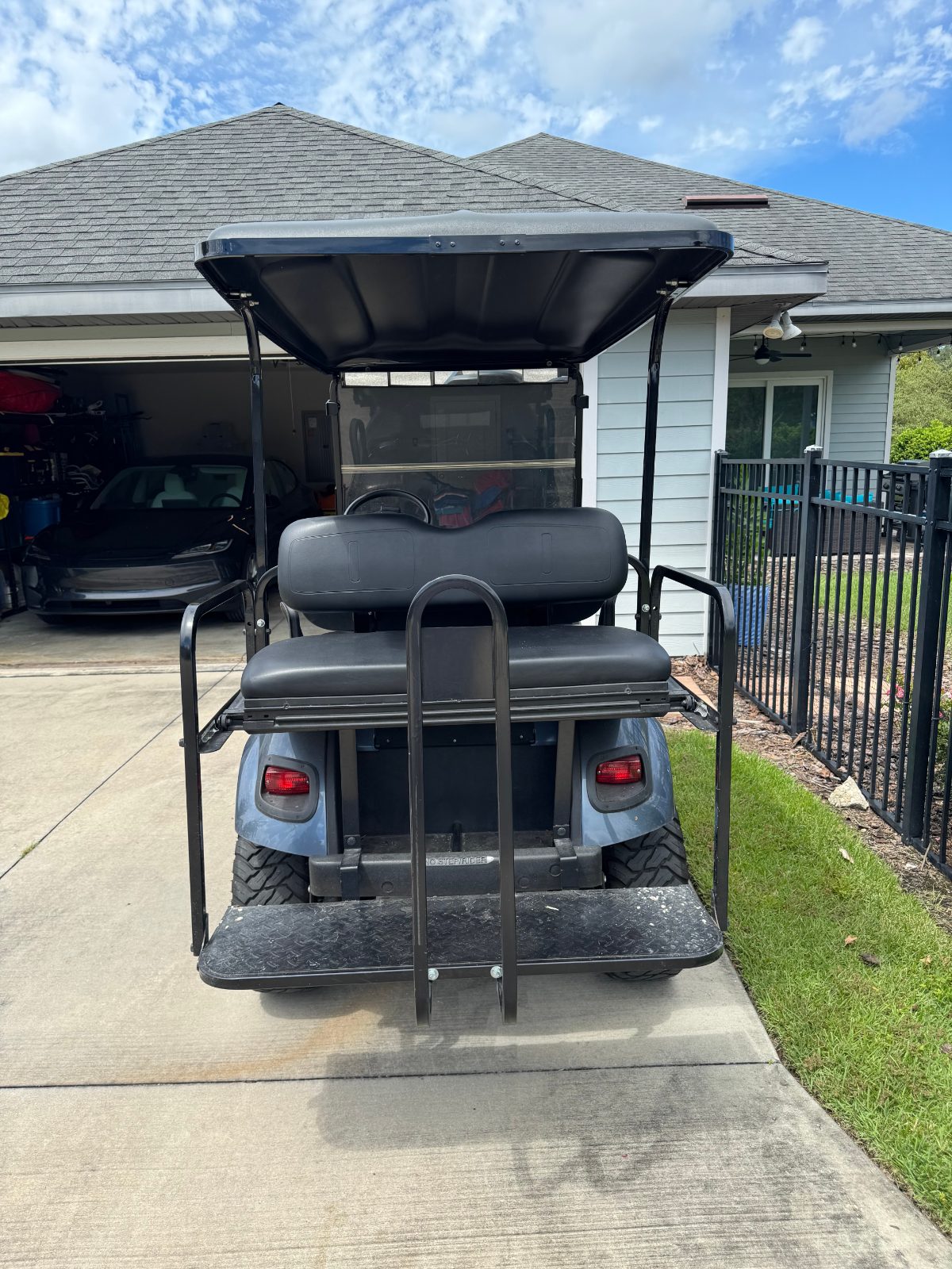 EZ-GO Blue Golf Cart, 4 Seater with Canopy - Good - Gainesville, FL, photo 5 of 8