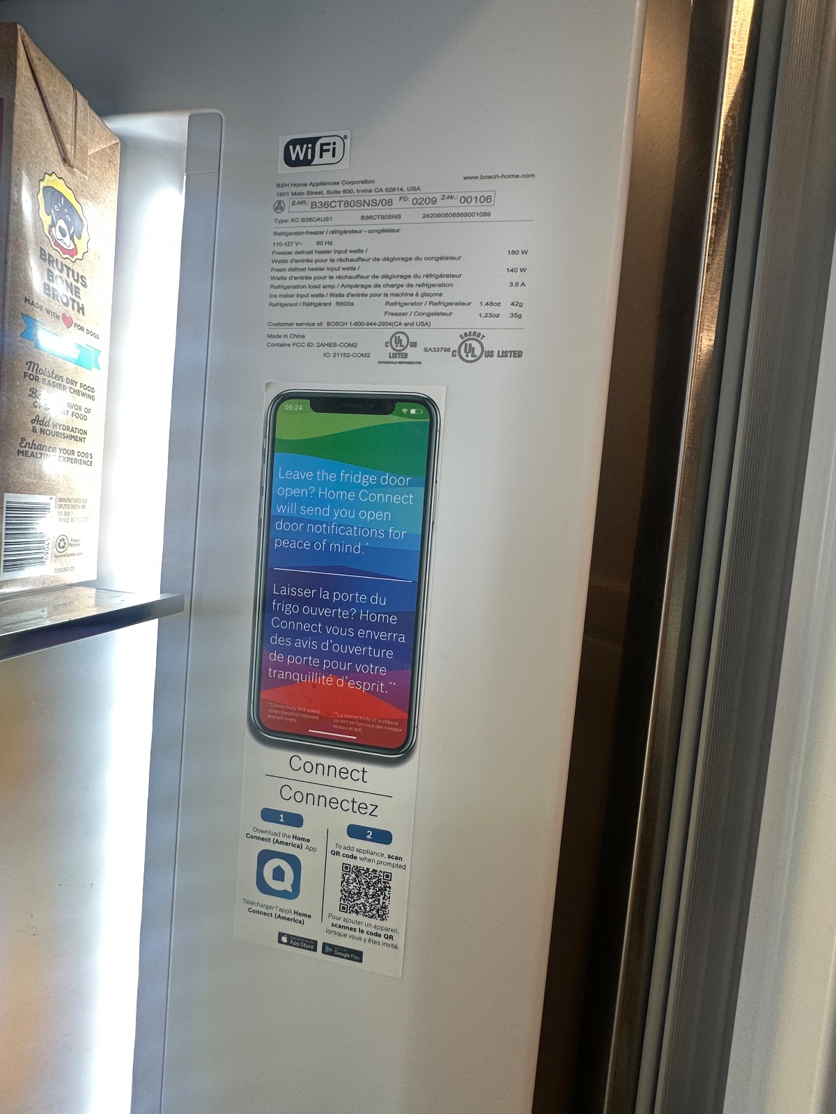 Bosch B36CT80SNS Refrigerator, French Door Stainless Steel - Like New - Montgomery County, PA, photo 2 of 6