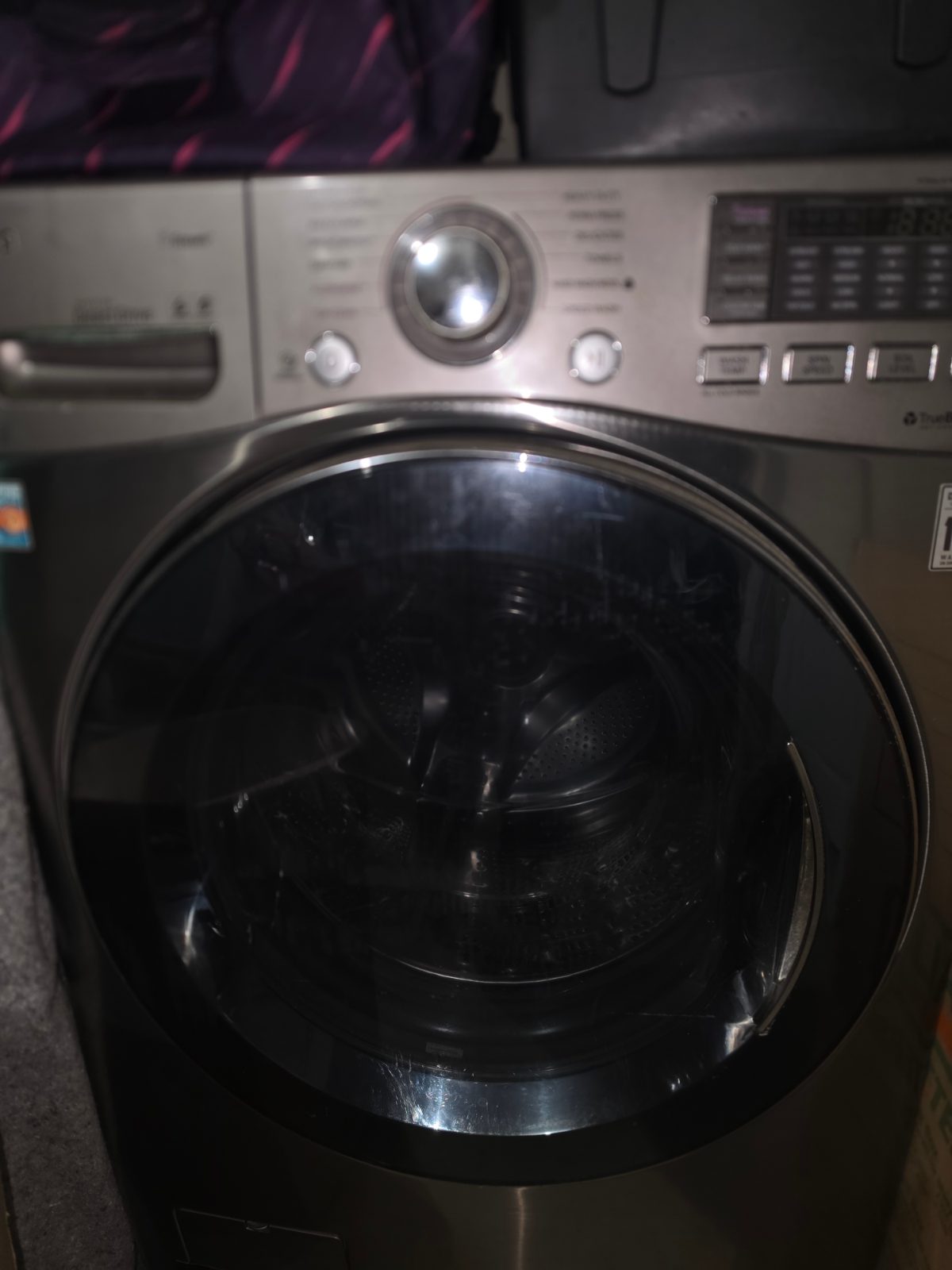 LG Steam Washer & Dryer W/ Pedestal - Fair - Durham, NC, photo 3 of 5