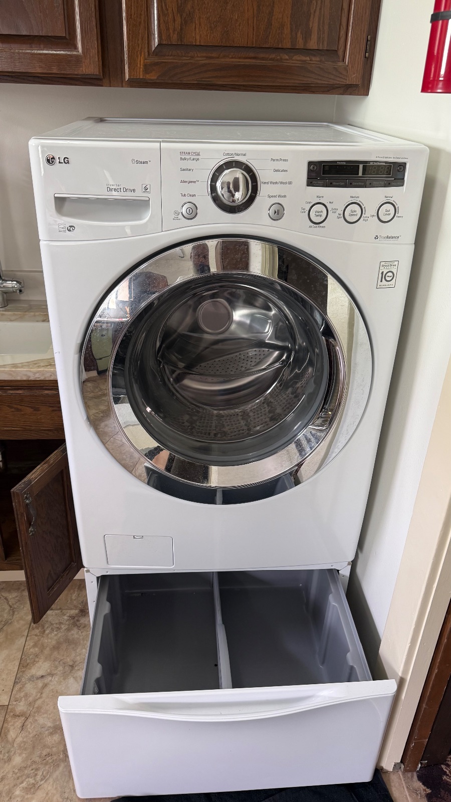 LG WM3250HWA Washer DLEX3250W Dryer Stacked Set - Like New - 2014 – San Francisco, CA, photo 5 of 11