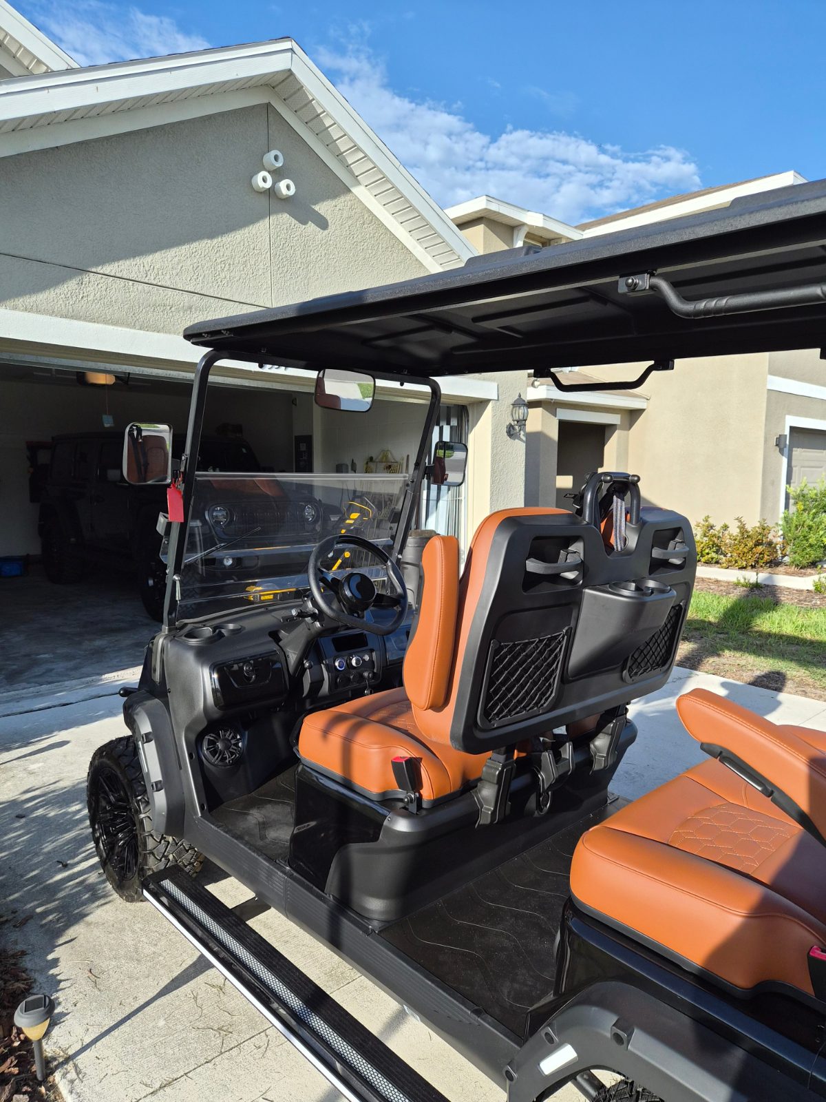 Edge Phantom Golf Cart, Black with Orange Seats - New - Wimauma, FL, photo 2 of 4