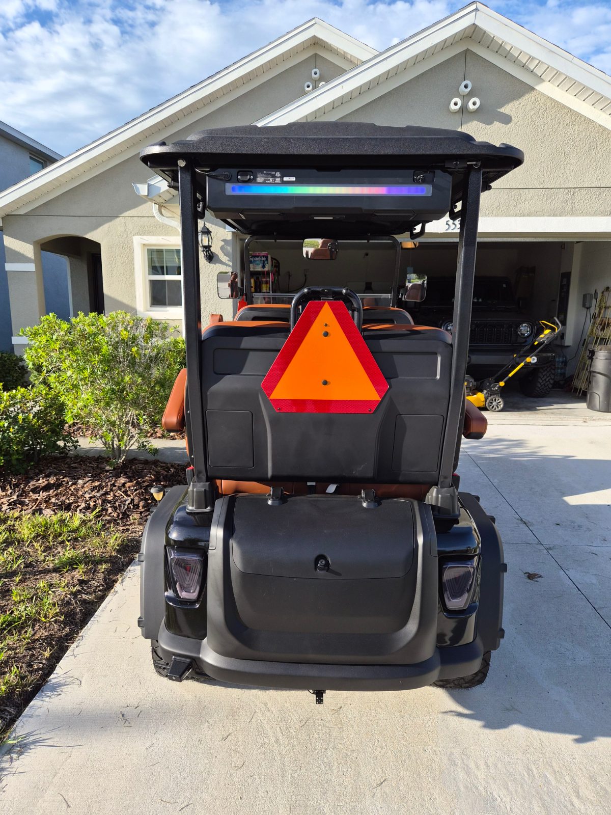Edge Phantom Golf Cart, Black with Orange Seats - New - Wimauma, FL, photo 3 of 4