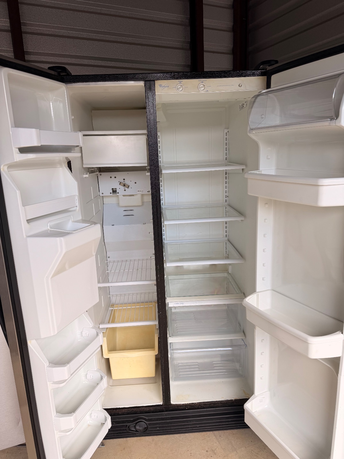 Whirlpool Side-by-Side Refrigerator, Stainless Steel with Dispenser - Good - Deer Island, FL, photo 2 of 2