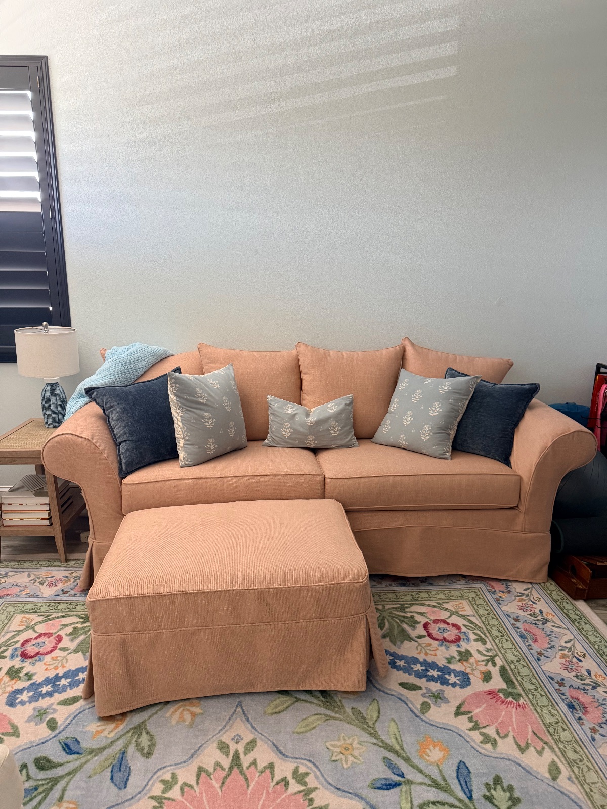 Pottery Barn Couch and Ottoman - Like New - NEW PT RICHEY, FL, photo 2 of 4