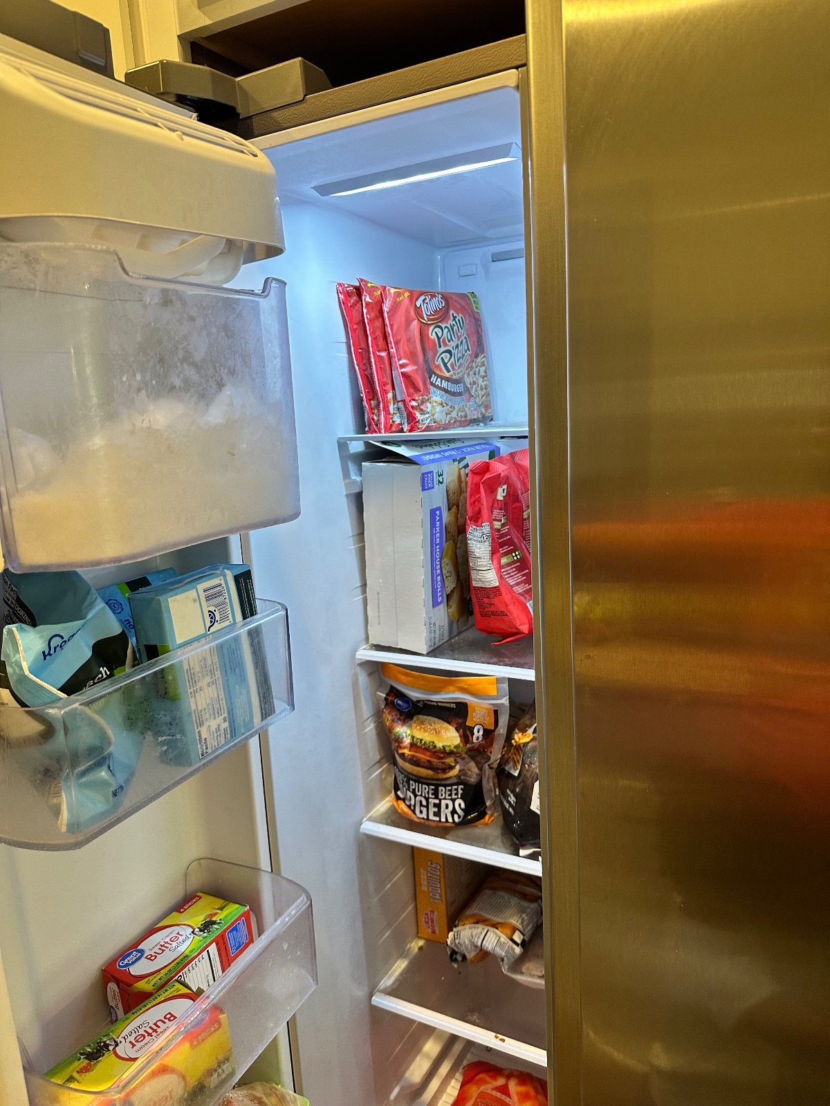 Samsung Side-by-Side Refrigerator, Stainless Steel - Like New - Memphis, TN, photo 2 of 3