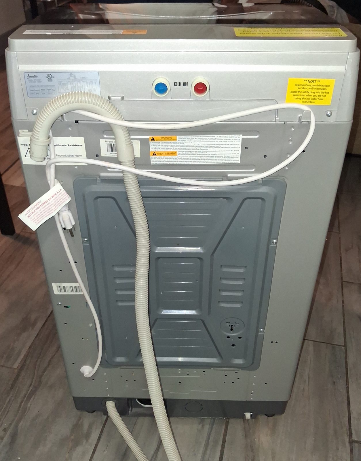 Avanti Portable Washing Machine - Like New - Newark, NJ, photo 5 of 6