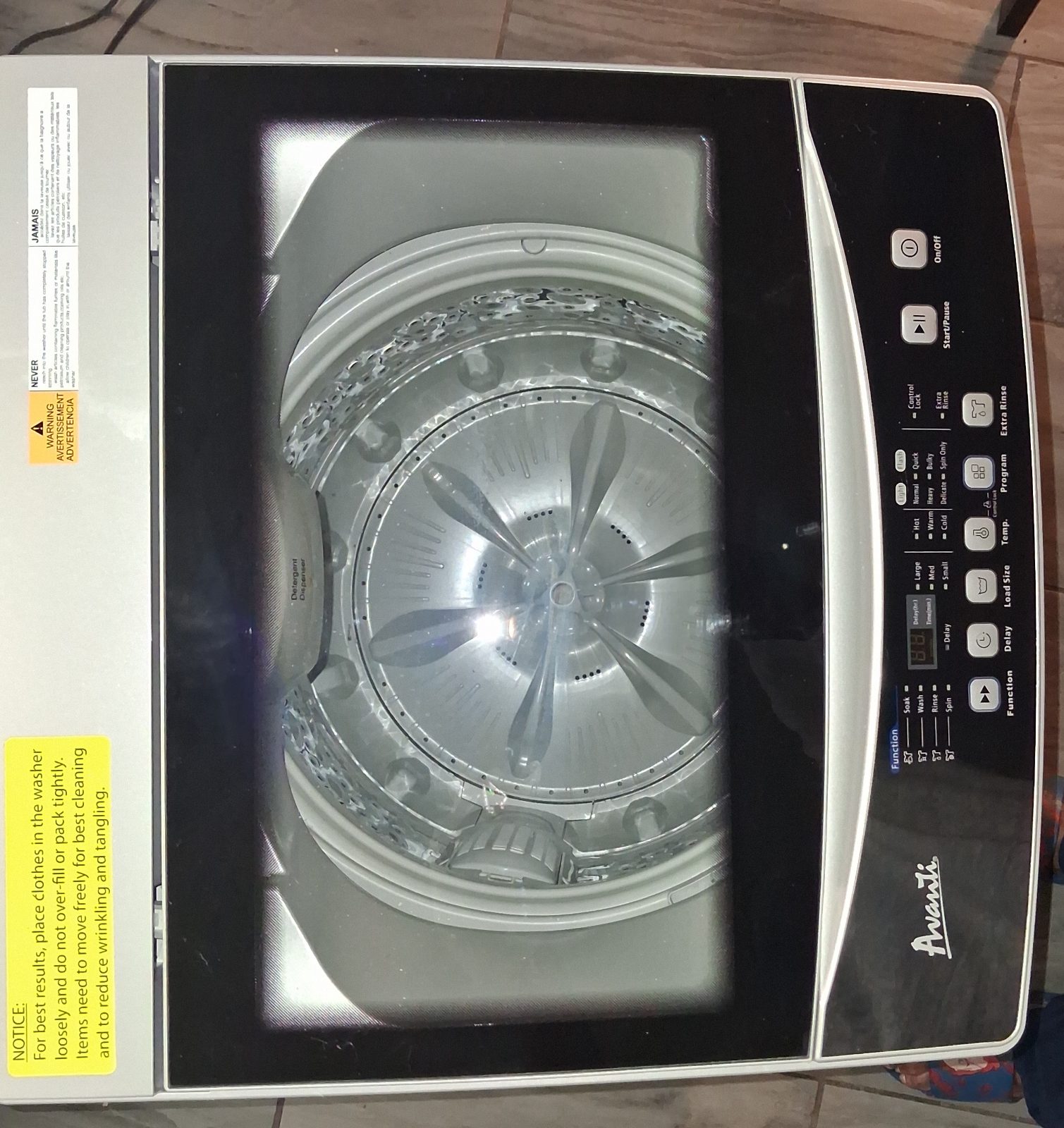 Avanti Portable Washing Machine - Like New - Newark, NJ, photo 6 of 6