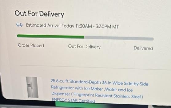 25.6 Cu Ft Side-by-Side Refrigerator, New, Stainless Steel with Ice Maker - New - 2026 – Sun City, AZ, photo 2 of 2