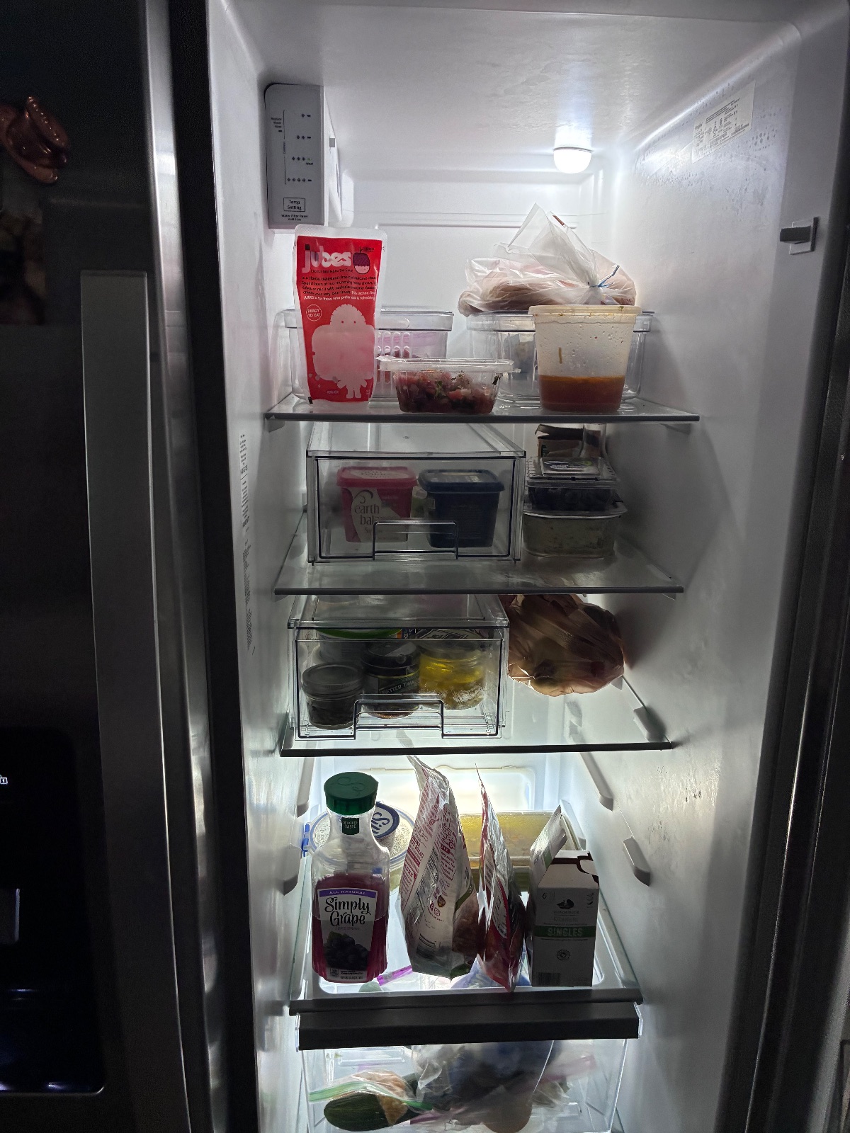 Stainless Steel Refrigerator - Like New - Wake Forest, NC, photo 2 of 6