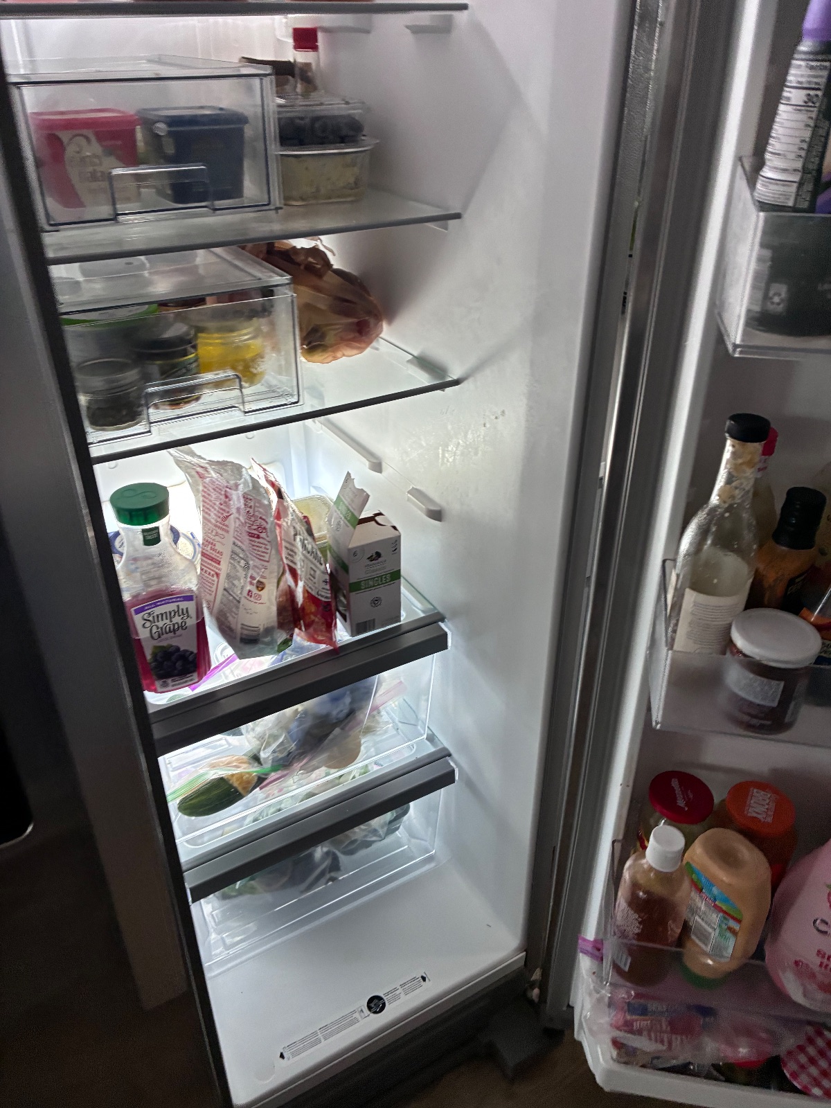 Stainless Steel Refrigerator - Like New - Wake Forest, NC, photo 3 of 6