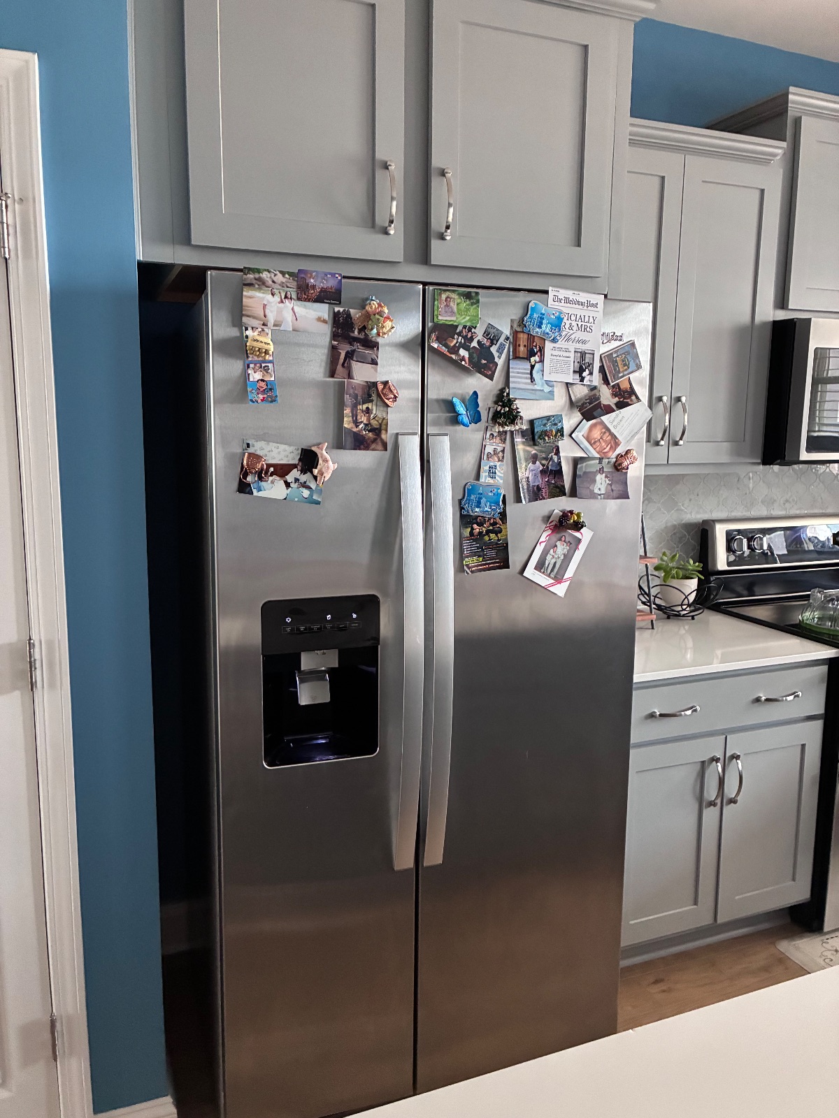 Stainless Steel Refrigerator - Like New - Wake Forest, NC, photo 5 of 6