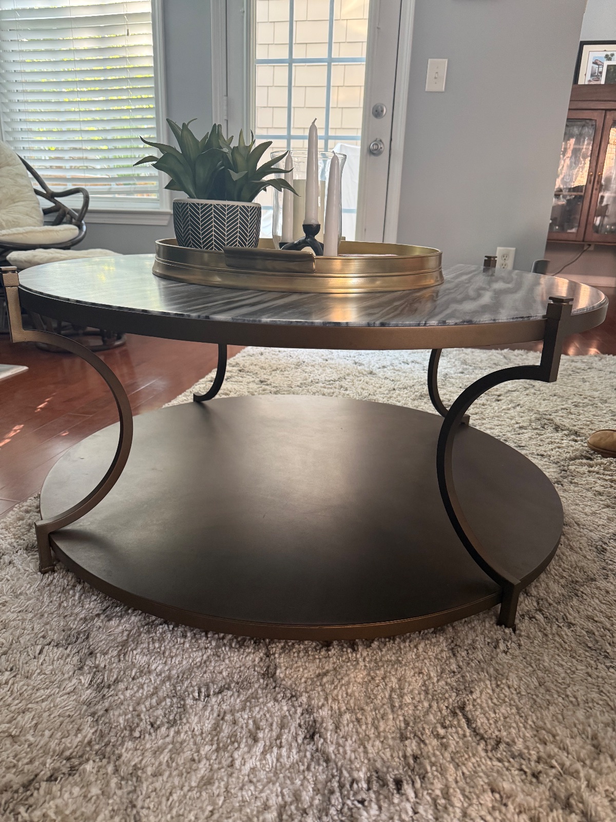Frontgate Black and Gray Amara Coffee Table - Good - Berkeley Lake, GA, photo 3 of 6