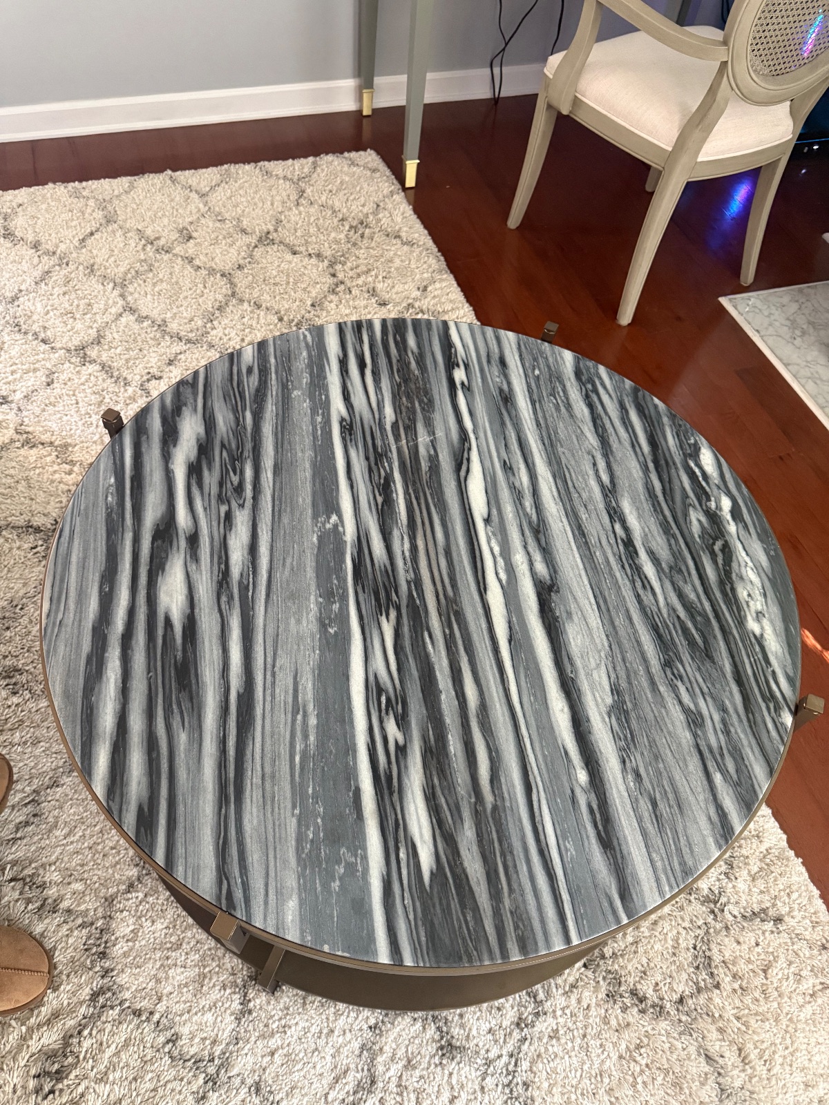 Frontgate Black and Gray Amara Coffee Table - Good - Berkeley Lake, GA, photo 5 of 6