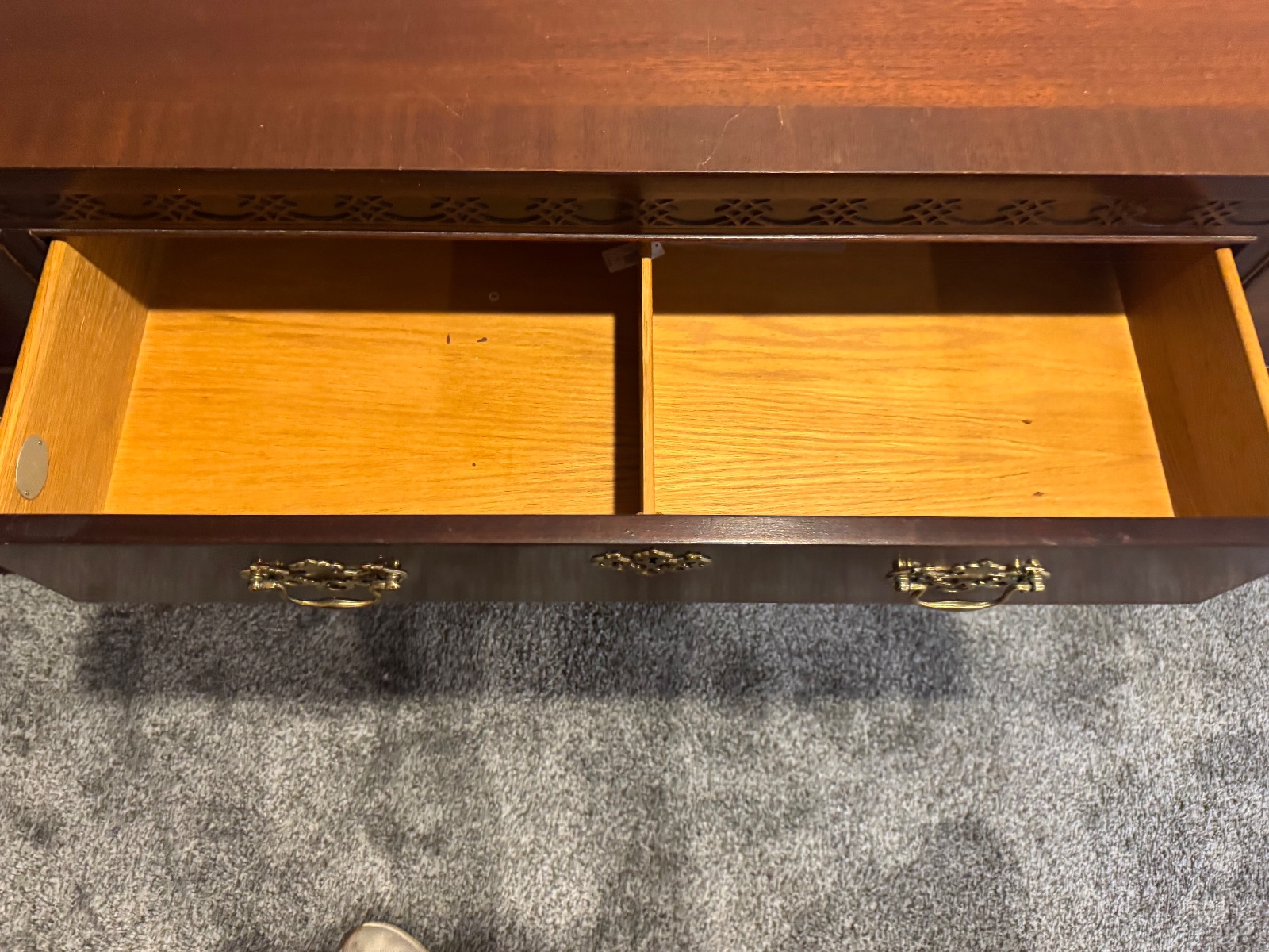 Baker Chippendale Mahogany 7 Drawer Dresser - Good - Houlton, WI, photo 5 of 6