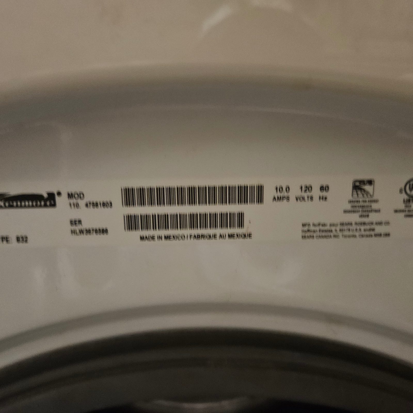 Kenmore Stackable Washer Dryer - Like New - Greensboro, NC, photo 8 of 9