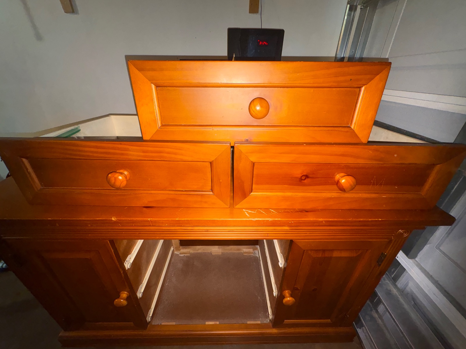 Twin Bed Set (NO MATTRESS) with Two Piece Dresser - Good - Kissimmee, FL, photo 4 of 5
