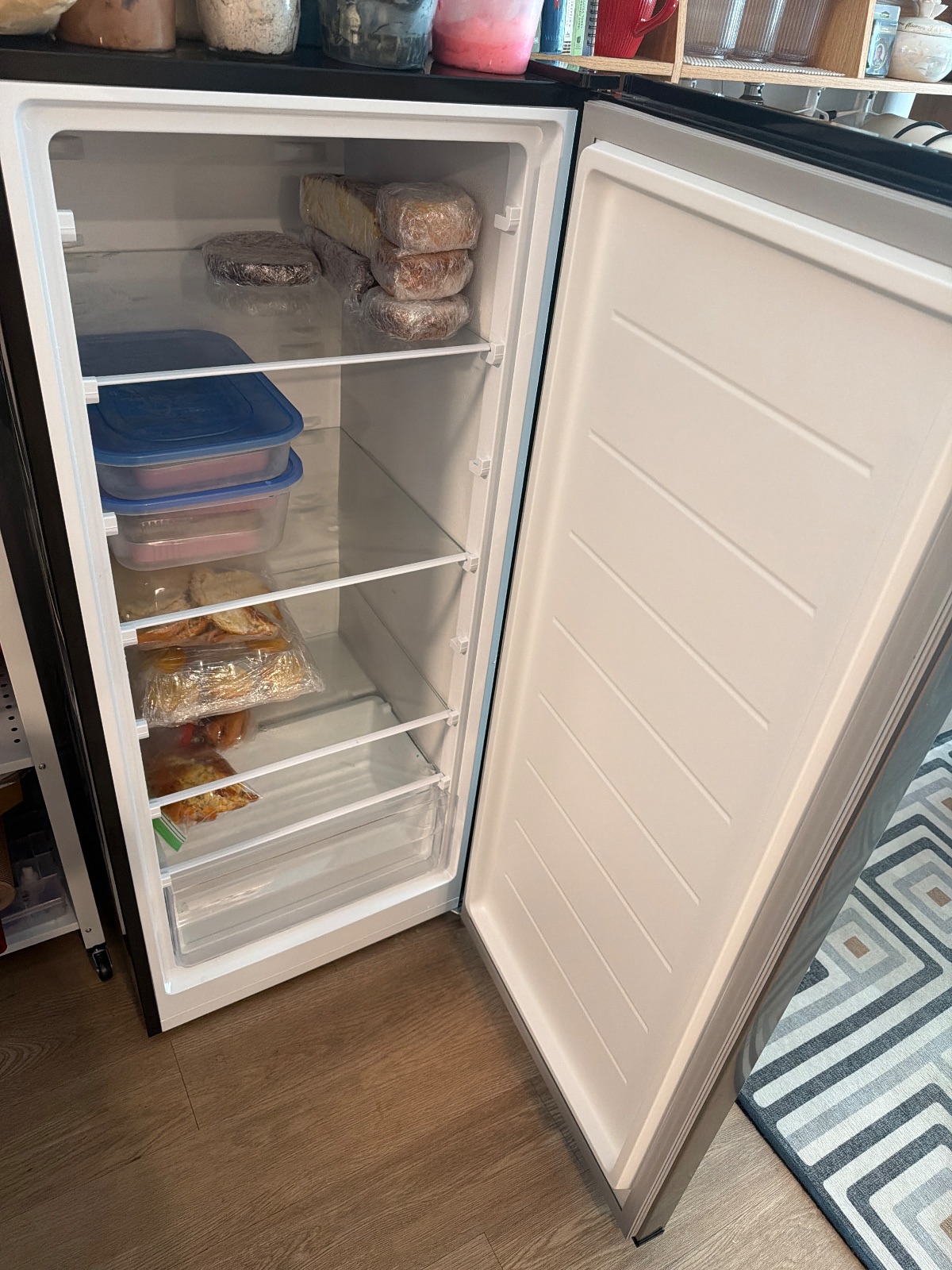 Insignia 7.1 Cu. Ft. Upright Freezer, Stainless Steel Look - Like New - New York, NY, photo 2 of 2