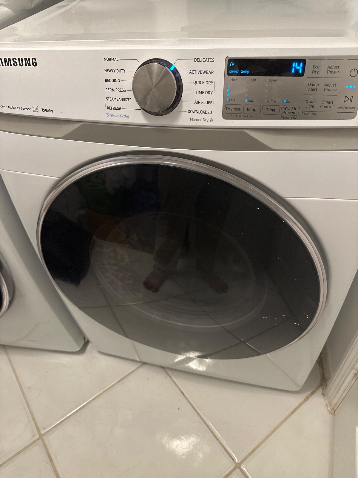 Samsung Front Load Dryer, White with Silver Accents - Like New – Hollywood, FL, photo 2 of 2