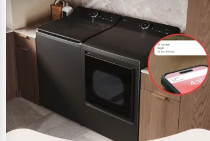 LG Top Load Washer and Dryer Set with WiFi. Only Used Twice - Like New - Chariton, IA, photo 2 of 6