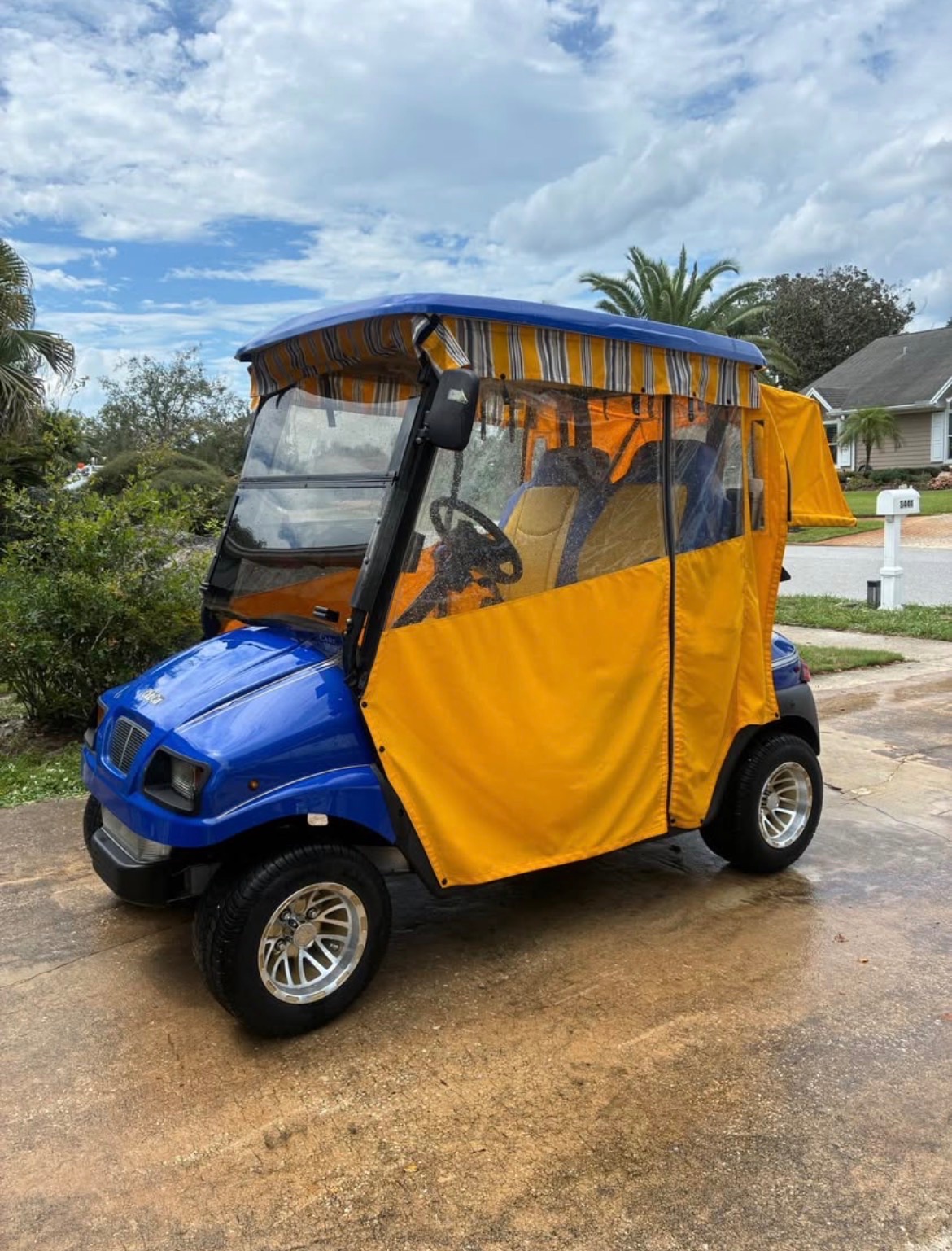 Club Car Golf Cart, Blue with Canopy - Like New – Titusville, FL, photo 3 of 8