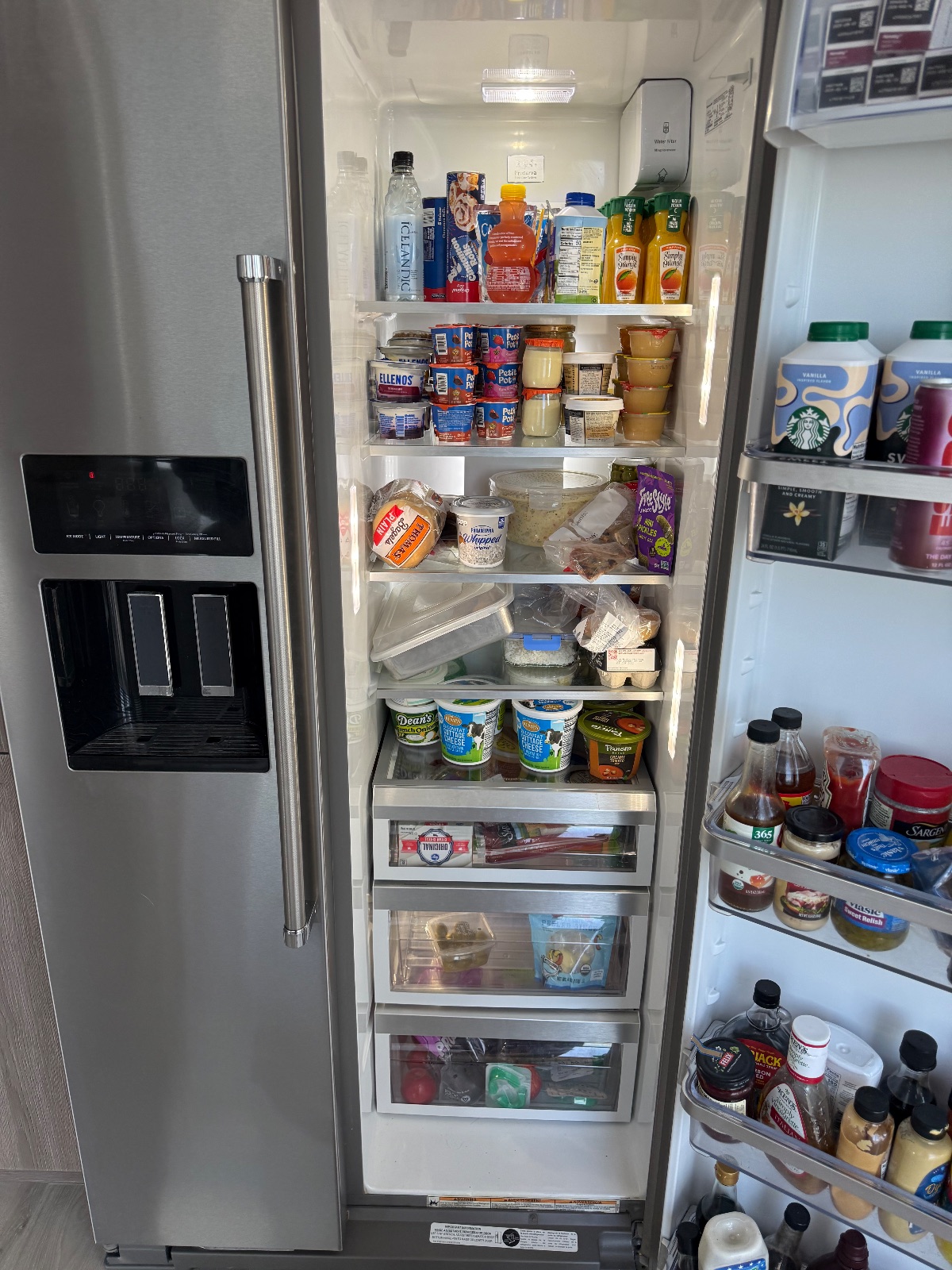 KitchenAid Side-by-Side Refrigerator, 20.8 Cu Ft - Good - 2022 – Chicago, IL, photo 4 of 6