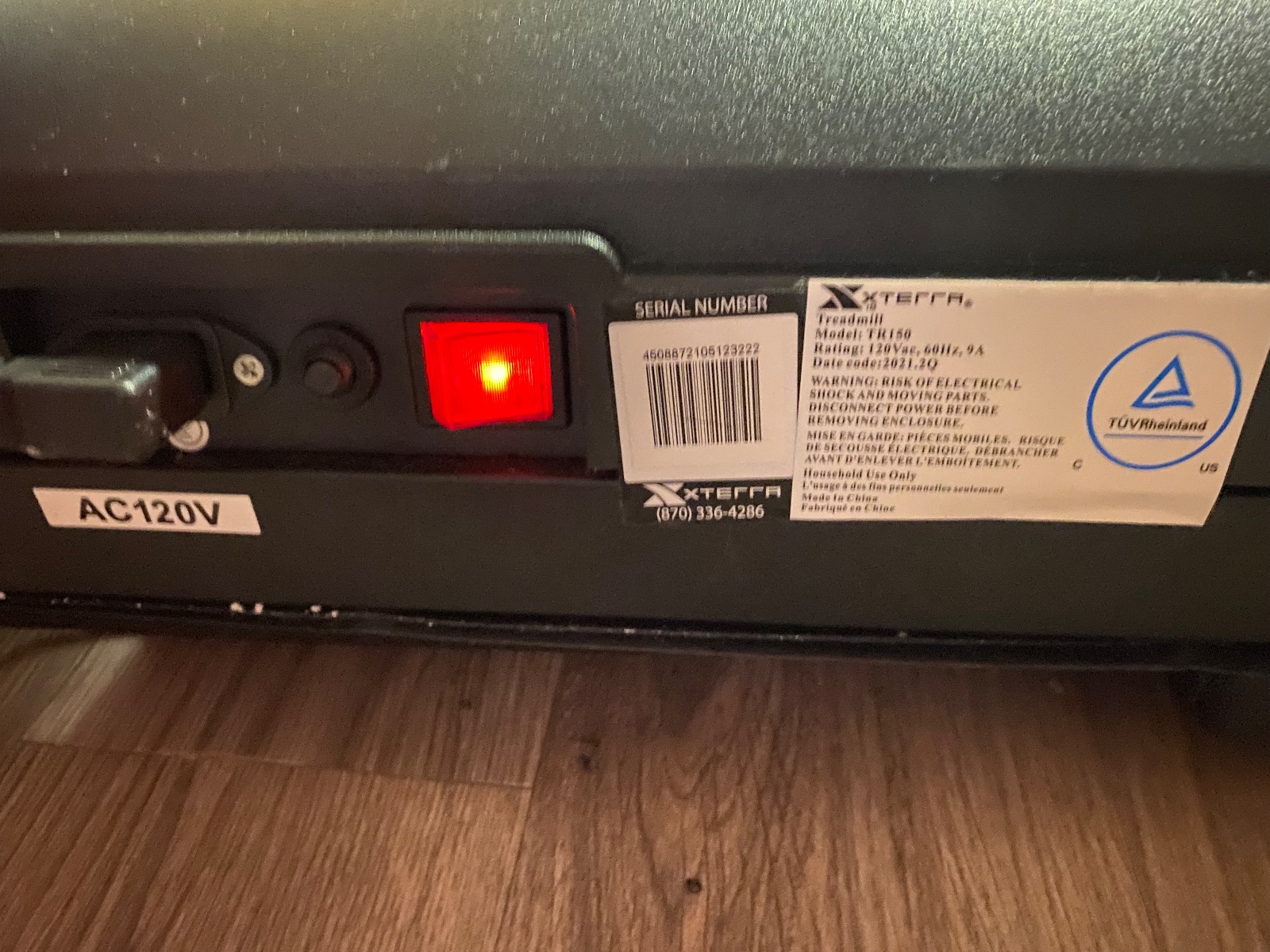 Xterra TR150 Folding Treadmill - Excellent - 2021 - Houston, TX, photo 3 of 4