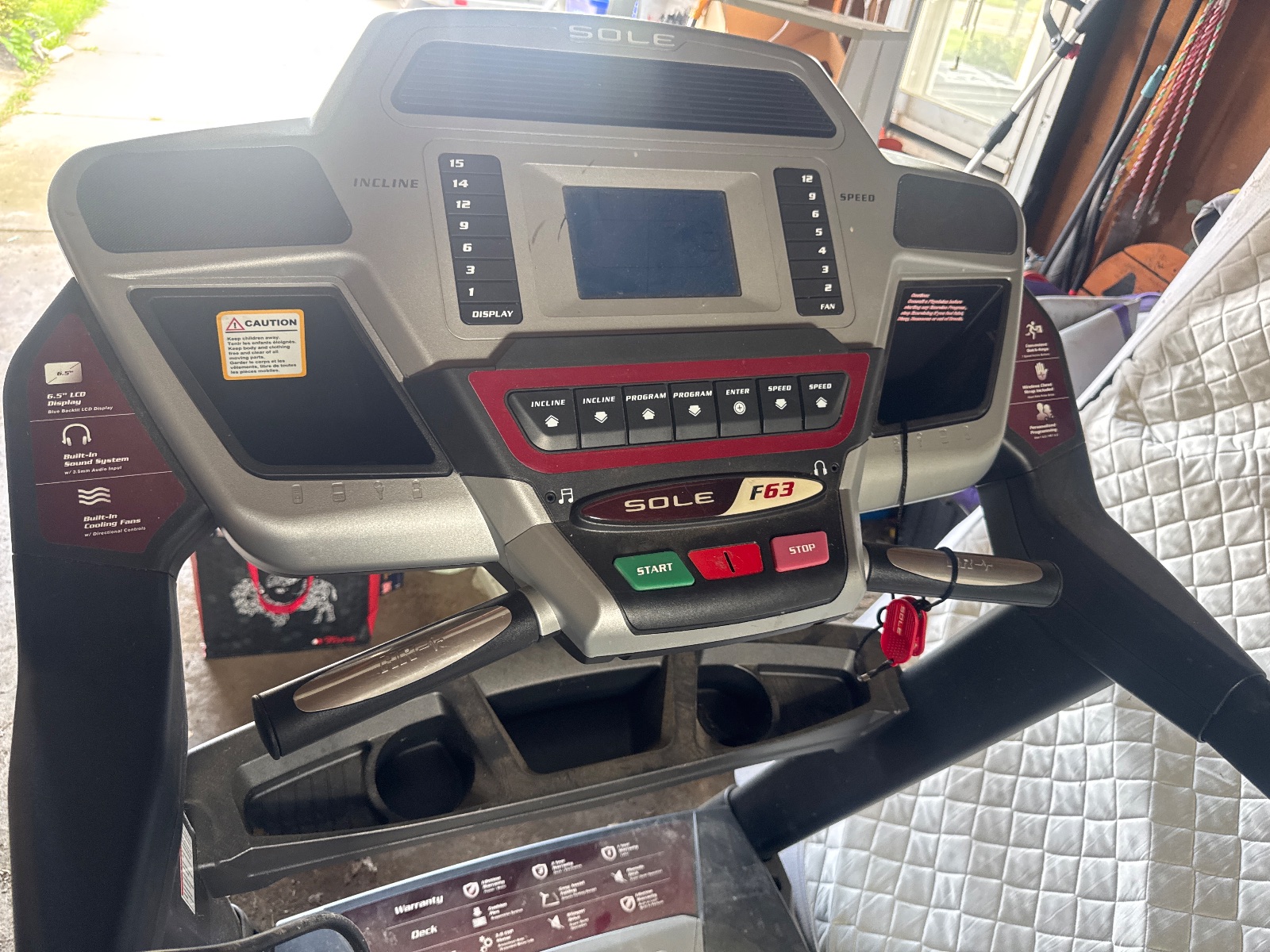 Sole F63 Treadmill, Includes Heart Rate Monitor and Fan - Excellent - 2023 – Hamburg, NY, photo 4 of 6