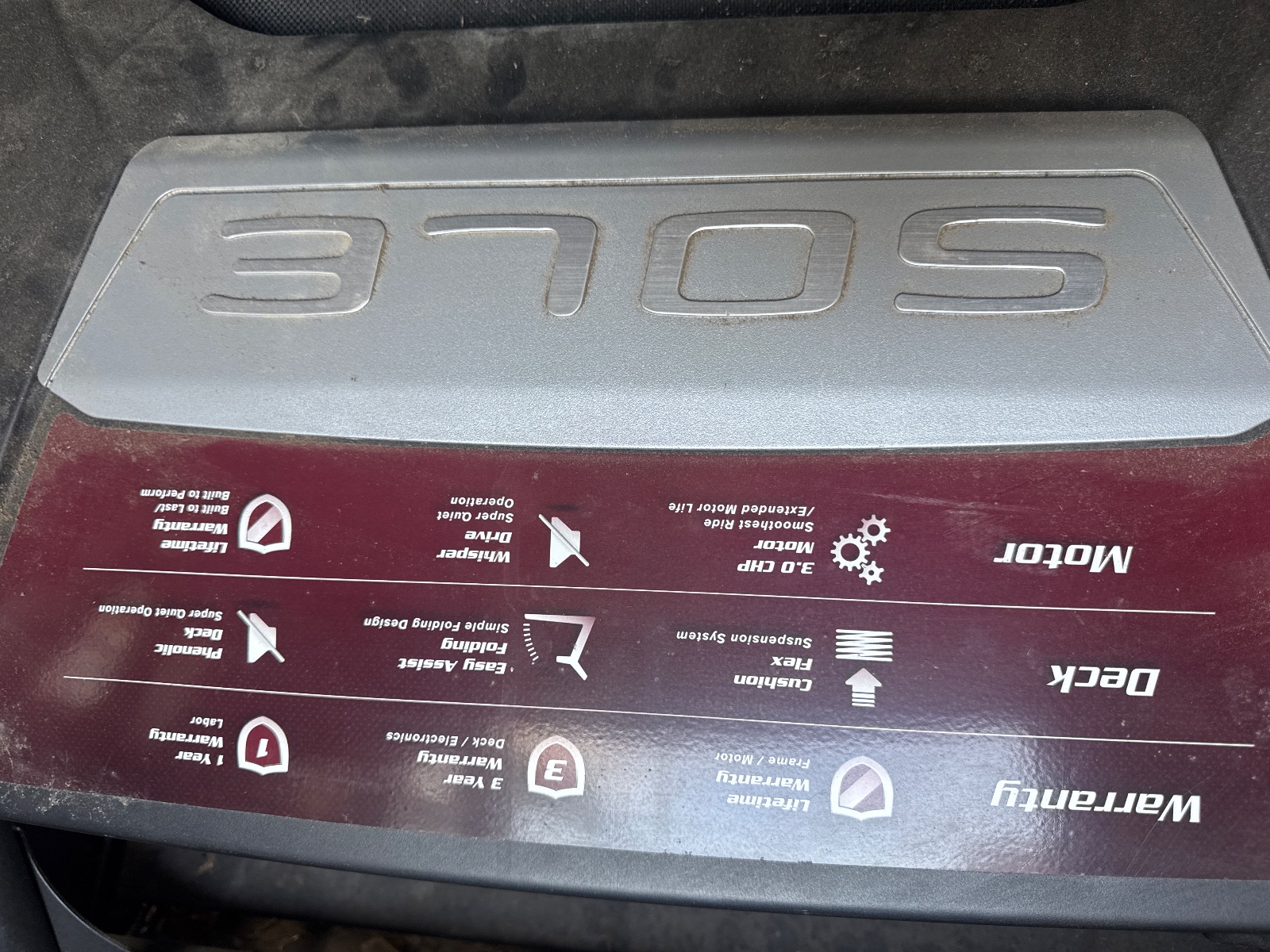 Sole F63 Treadmill, Includes Heart Rate Monitor and Fan - Excellent - 2023 – Hamburg, NY, photo 6 of 6