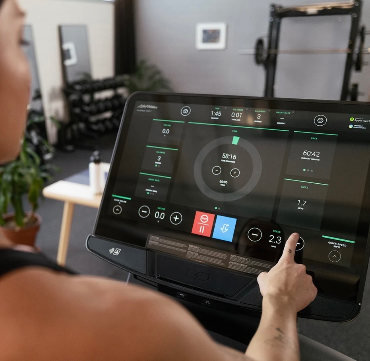 Life Fitness Treadmill, Includes Mat and Monitor - Very Good - 2022 – San Diego, CA, photo 4 of 6